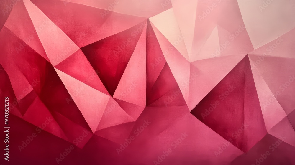 Abstract geometric red polygons, modern art Abstract geometric red polygons, modern art