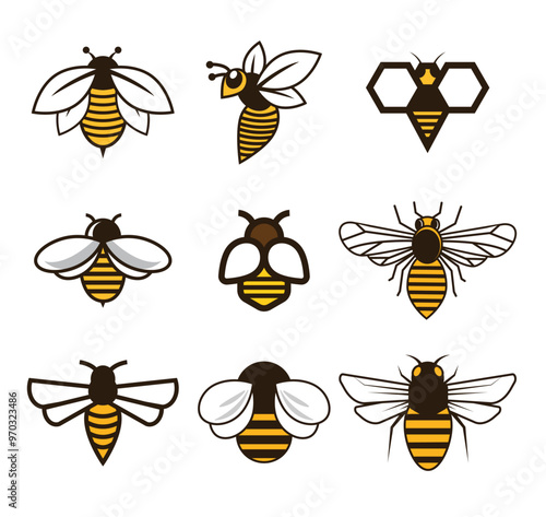 honey bee logo design