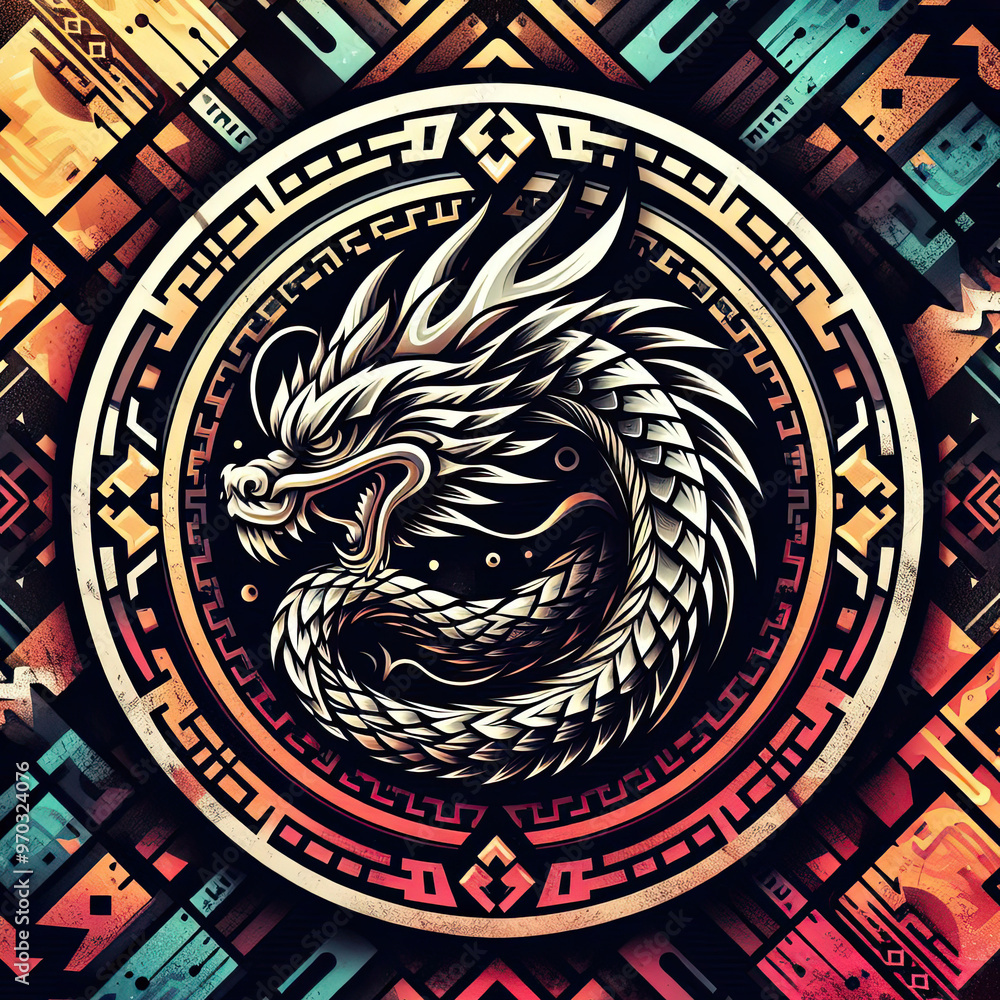 3d style of dragon Logo with vibrant gradient color 3d style of dragon Logo with vibrant gradient color
