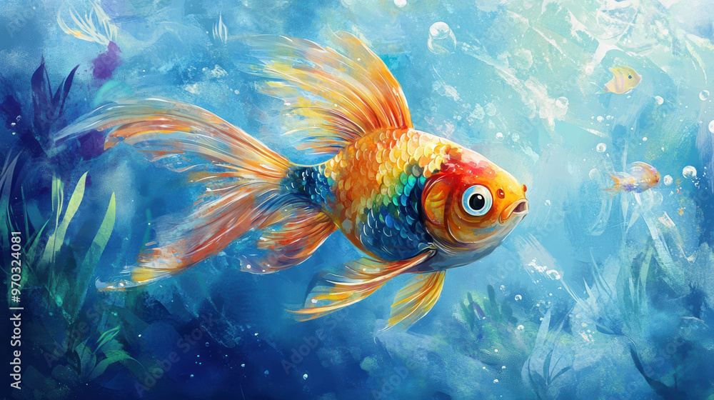 Fototapeta premium Goldfish Underwater.