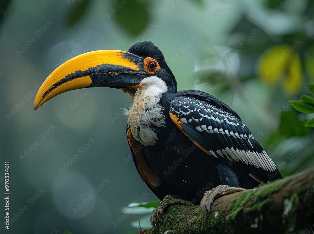 Obraz premium A Vibrant Toucan Perched on a Branch