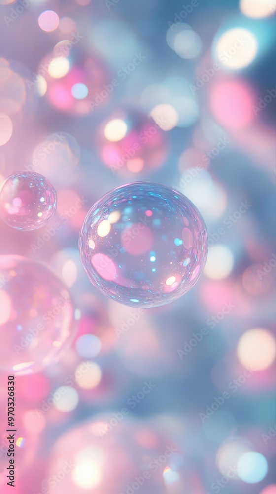 Abstract Pastel Bokeh Background with Shiny Bubbles - Dreamy, Magical, and Elegant Design. Abstract Pastel Bokeh Background with Shiny Bubbles - Dreamy, Magical, and Elegant Design.