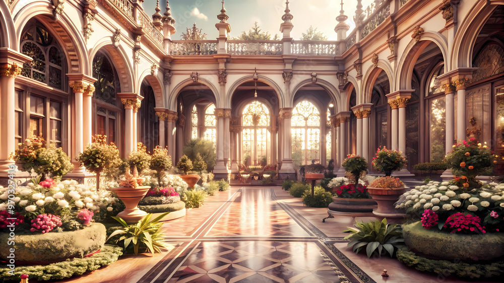 Fototapeta premium Vintage Ornate Courtyard