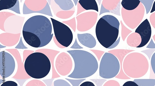 Seamless repeating tiling flat icon pattern in light carmine pink and imperial blue Background for tablet use