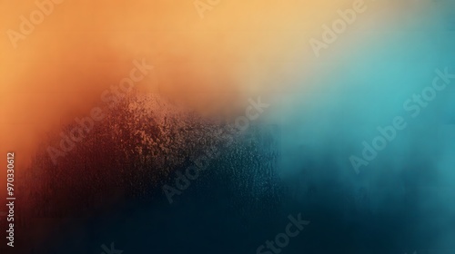 Grainy noisy texture, featuring a dark moody teal, turquoise, and aquamarine gradient. Ideal for poster backgrounds, banners, and creative projects with a bold, vintage feel