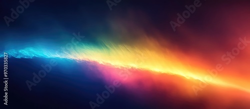 Abstract photography of a rainbow on a dark backdrop Unique design background featuring a surreal dispersion of light Ideal for banners and digital displays