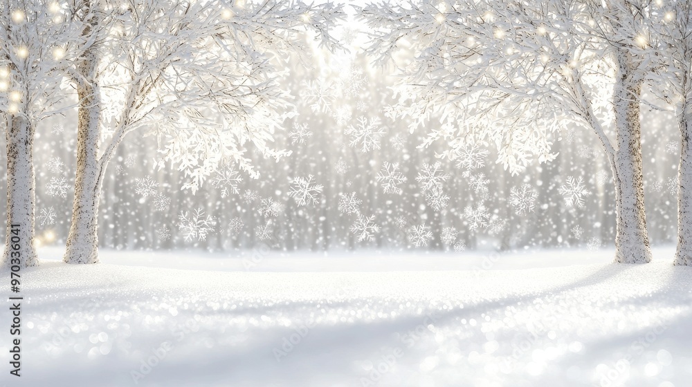 Winter Wonderland Snowy Forest Background Winter Wonderland Snowy Forest Background