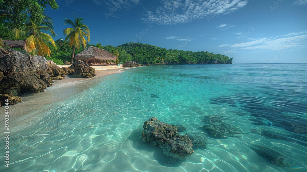 Fototapeta premium tropical island in the maldives