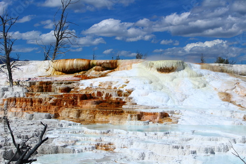 Sulfur hot springs and mineral build up and formation 