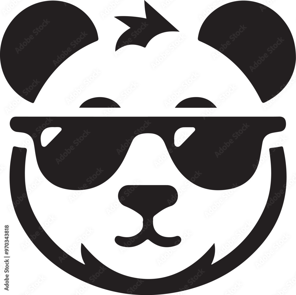 Panda Head Vector Art Design Panda Head Vector Art Design