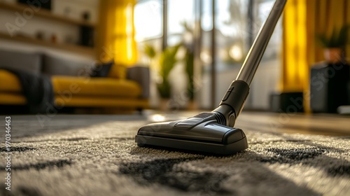 Wallpaper Mural Vacuum Cleaner Cord Extending Through Cozy Living Room Interior Torontodigital.ca