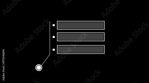callous rectangle - mov - Futuristic HUD Elements. Animation of HUD elements white callout for text 4K video. HUD elements on black background