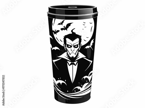 black and white wine glass, black and white glass.