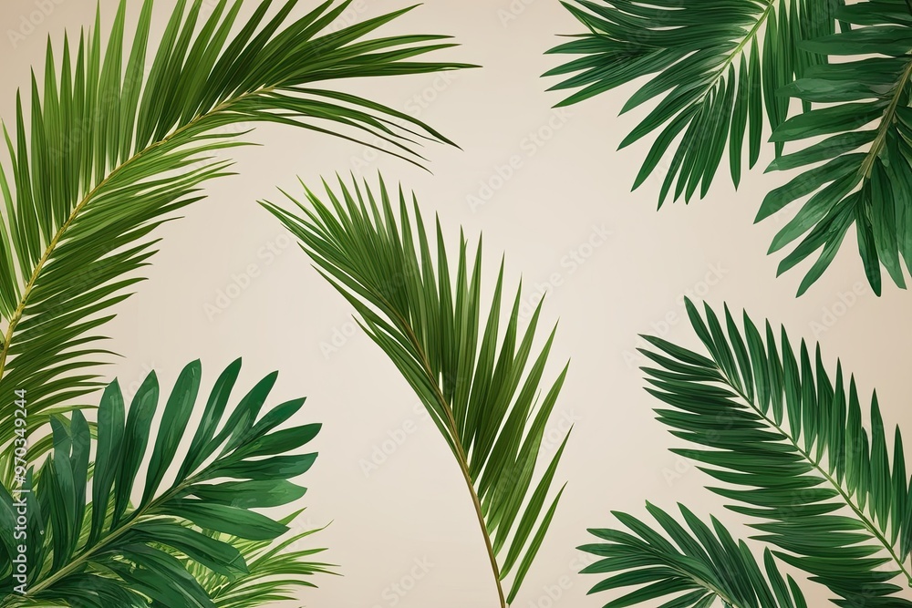 Lush Palm Imagery on Minimalist Backgrounds for Natural Aesthetic Lush Palm Imagery on Minimalist Backgrounds for Natural Aesthetic