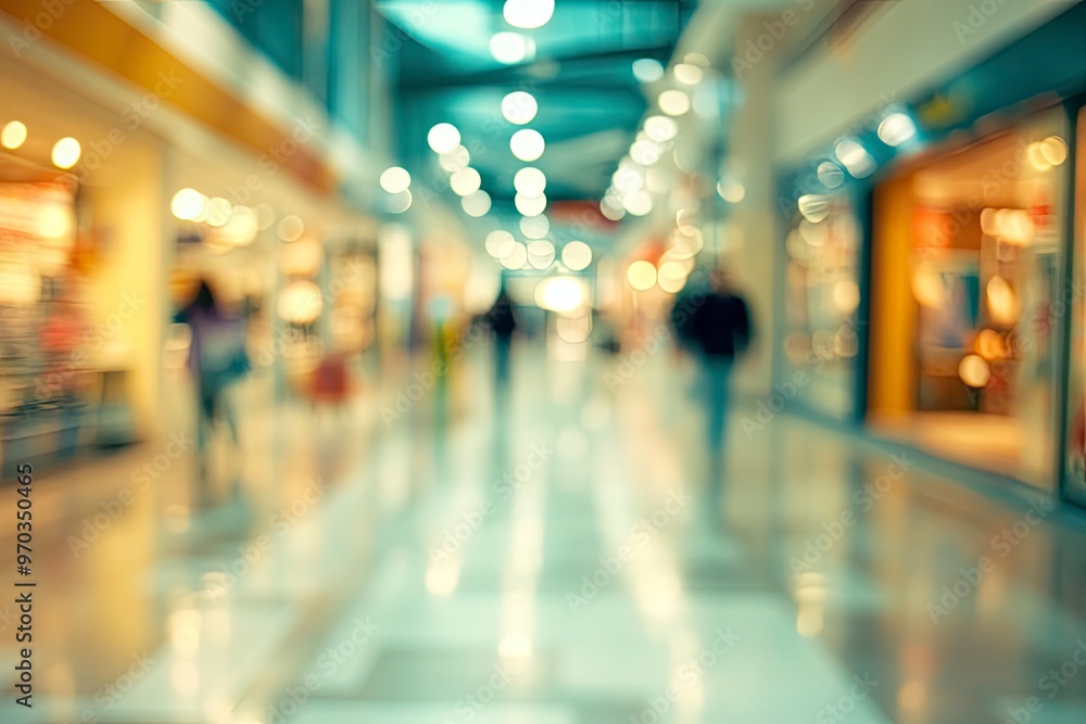 blur shopping in supermarket mall , ai blur shopping in supermarket mall , ai