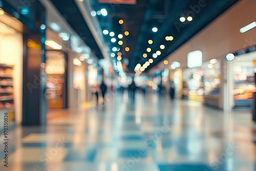 Wallpaper Mural blur shopping in supermarket mall , ai Torontodigital.ca