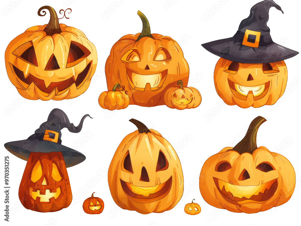 halloween pumpkin set halloween pumpkin set