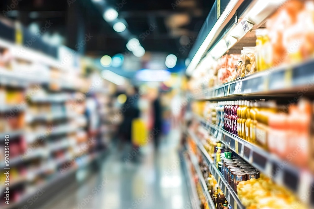 blur shopping in supermarket mall , ai blur shopping in supermarket mall , ai