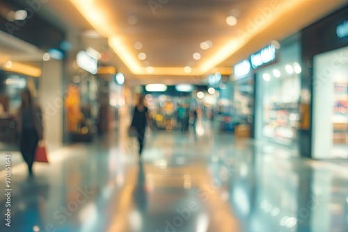 blur shopping in supermarket mall , ai