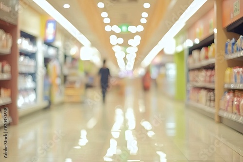 blur shopping in supermarket mall , ai