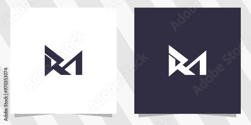 letter rm mrlogo design vector