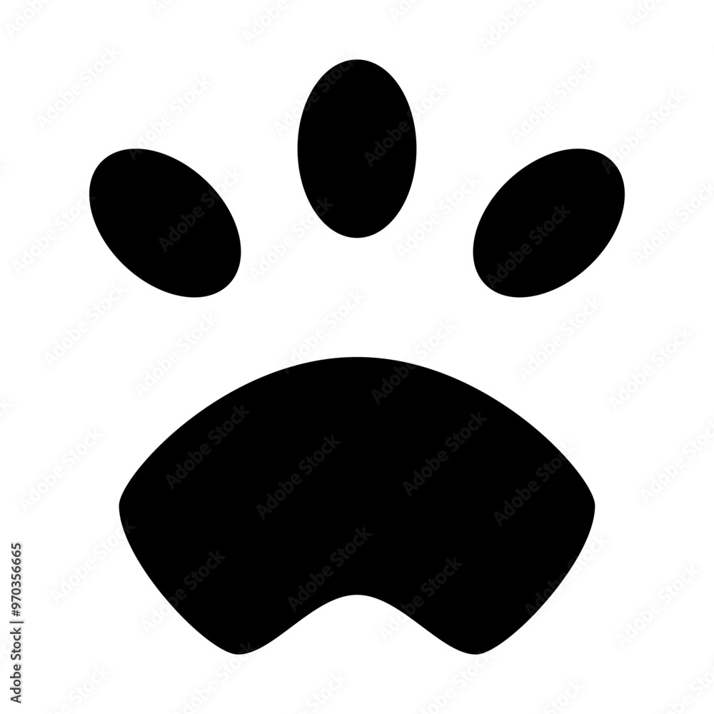 Paw icon in solid-filled glyph style. Simple claw symbol vector illustration — pixel-perfect icon. Paw icon in solid-filled glyph style. Simple claw symbol vector illustration — pixel-perfect icon.