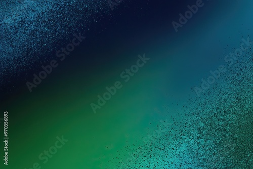 Vibrant Navy Green Turquoise Gradient Abstract Texture with Bright Light and Gritty Pattern