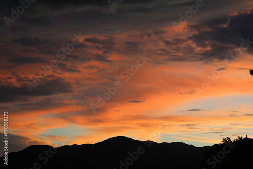 Sunset in the mountains