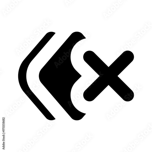 Keyframes delete icon in solid-filled glyph style. Simple animation symbol vector illustration — pixel-perfect icon. photo