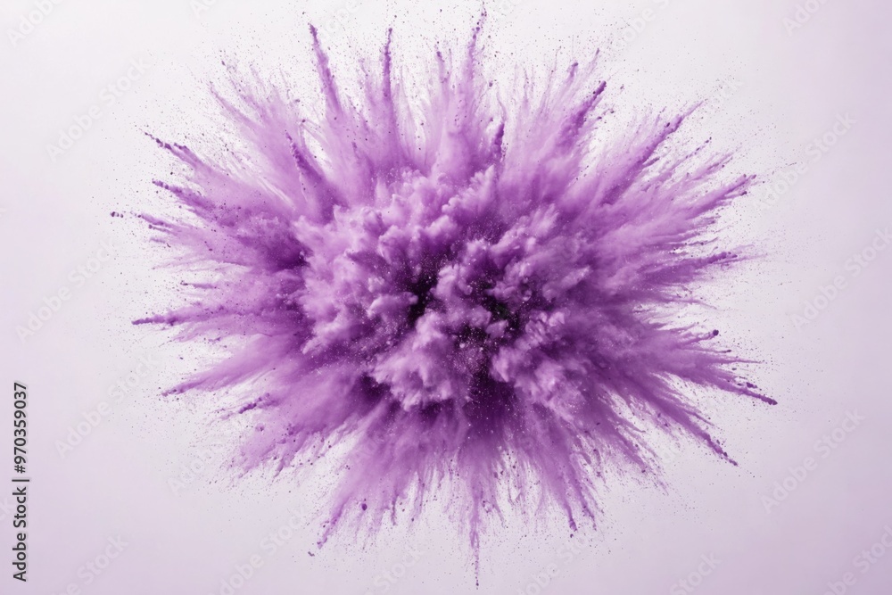 Close-up purple powder explosion appears to be shape Colored dus Close-up purple powder explosion appears to be shape Colored dus