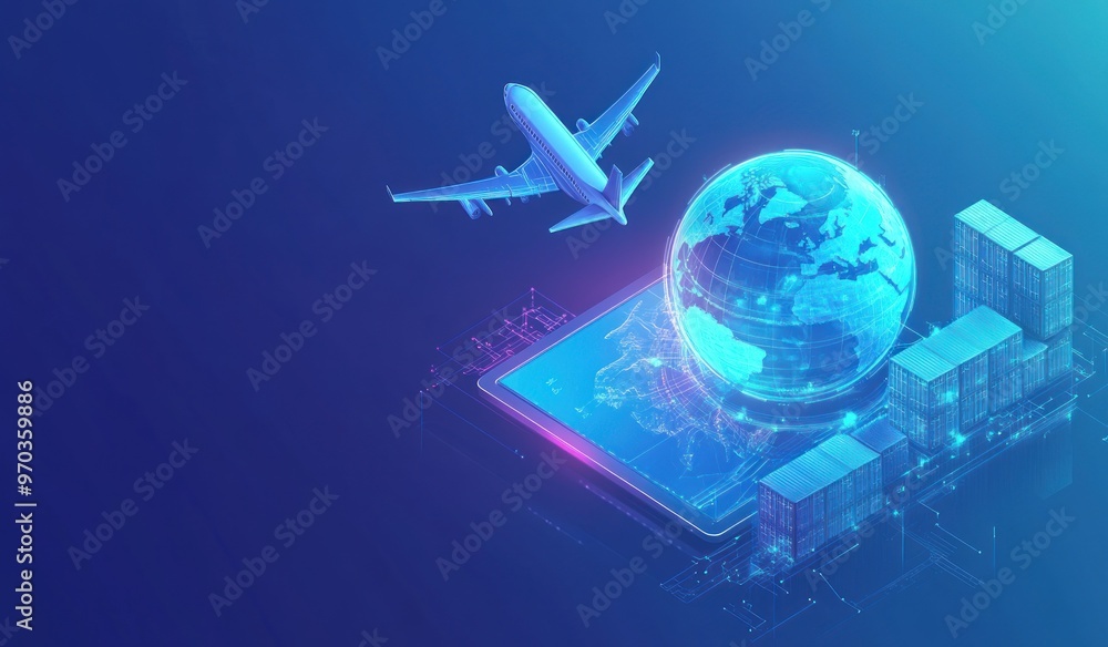 Fototapeta premium Global Logistics and Transportation Concept