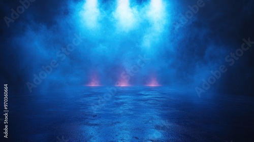 Abstract Blue and Pink Foggy Background