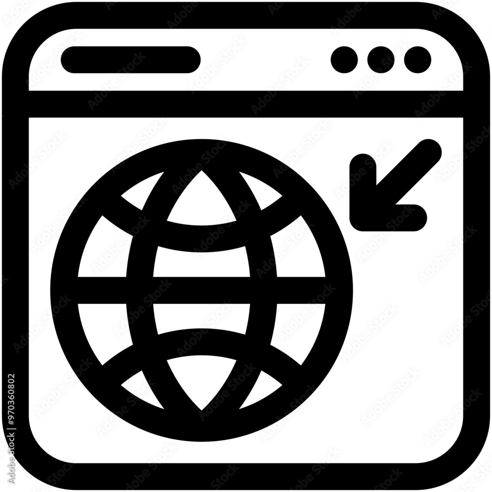 Web browser icon vector concept for User interface icons symbol illustration Web browser icon vector concept for User interface icons symbol illustration