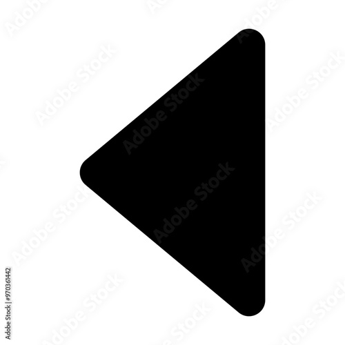 Free Download Caret left icon in solid-filled glyph style. Simple arrow symbol vector illustration — pixel-perfect icon. - GFXLoad