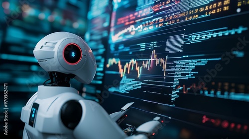 A robotic process automation system analyzing stock charts and executing buy/sell orders