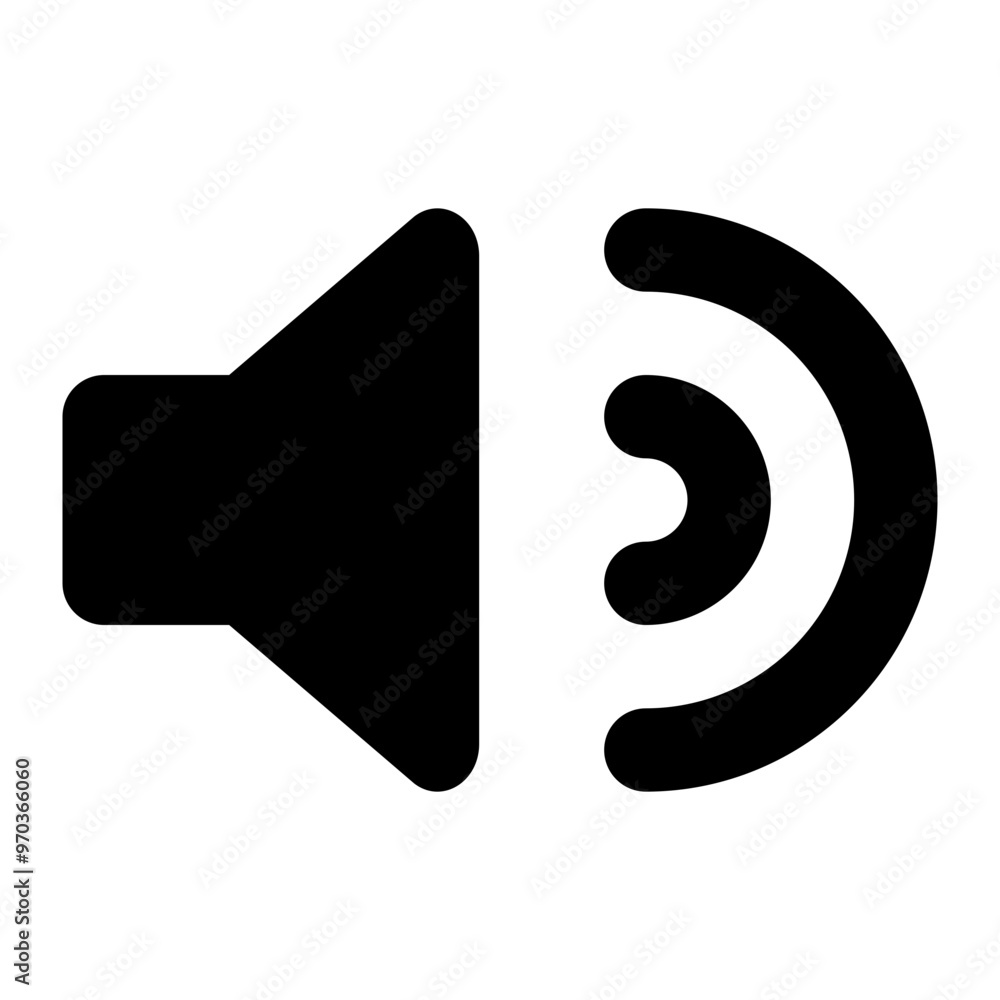 Sound volume high icon in solid style. Simple audio symbol vector illustration — pixel-perfect icon. Sound volume high icon in solid style. Simple audio symbol vector illustration — pixel-perfect icon.