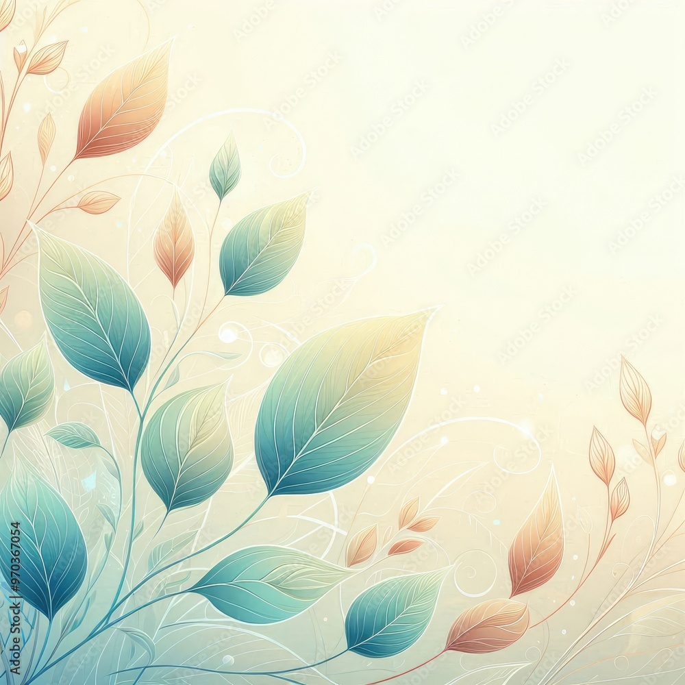 spring Background with Leaves. illustration bright background spring Background with Leaves. illustration bright background