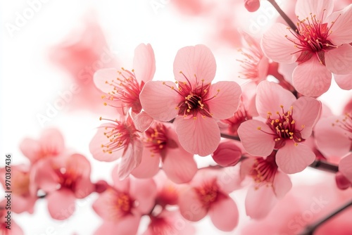 Delicate Pink Cherry Blossoms in Bloom