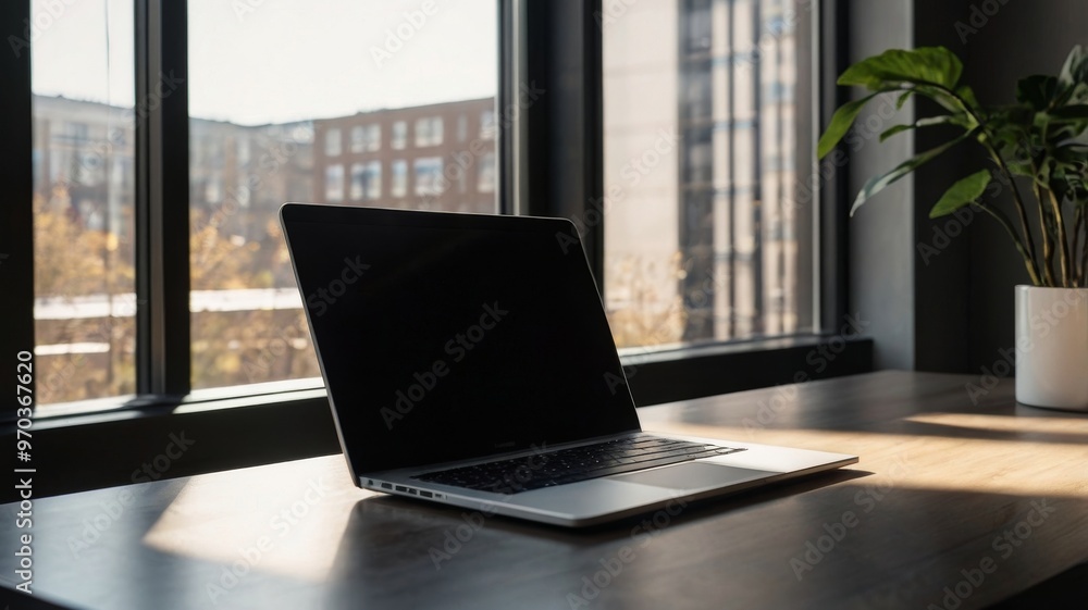 Fototapeta premium laptop on the table