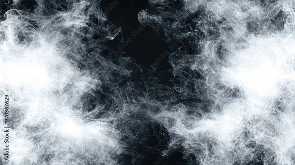 Abstract Smoke Background with White Swirls on Black Abstract Smoke Background with White Swirls on Black