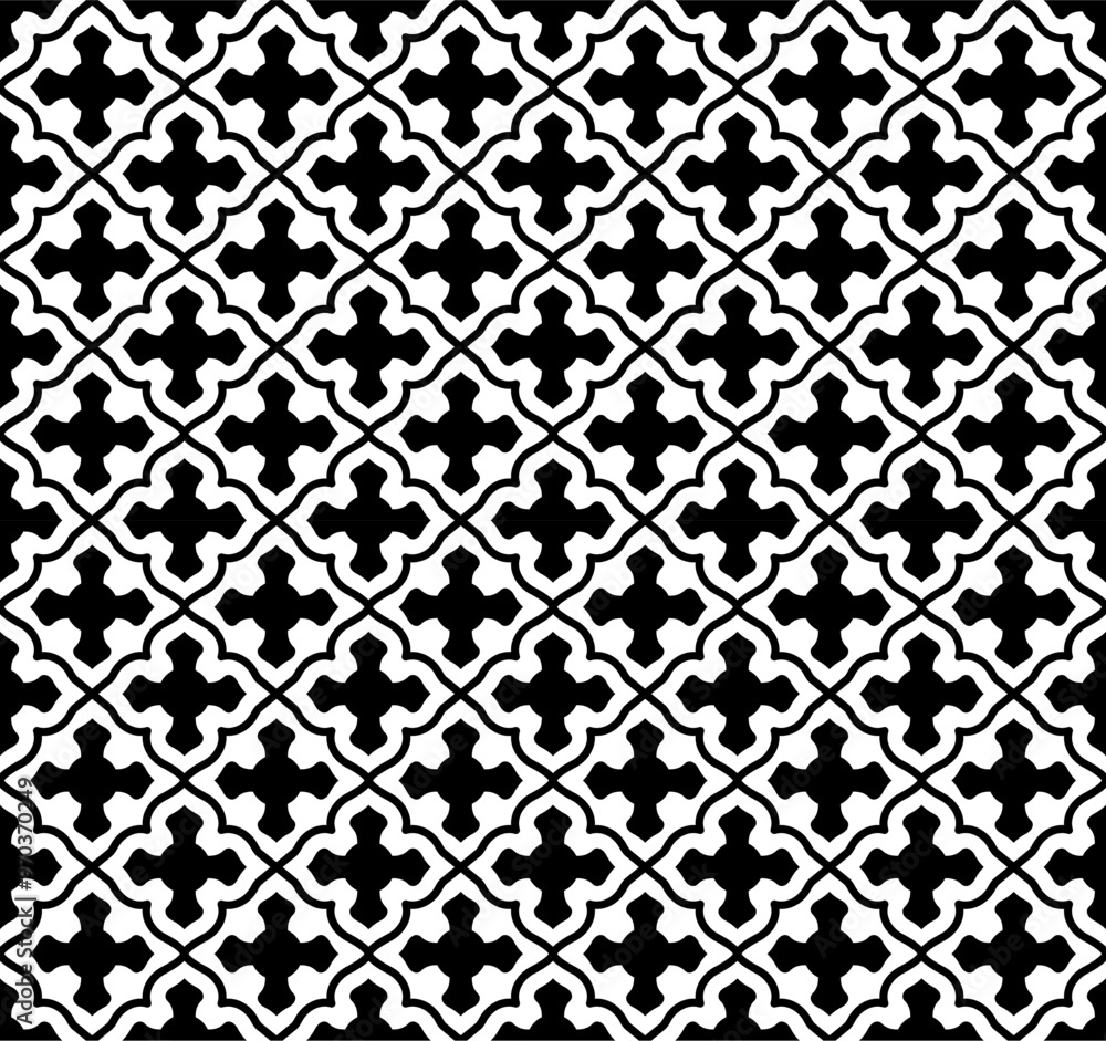 White and Black gothic cross pattern White and Black gothic cross pattern