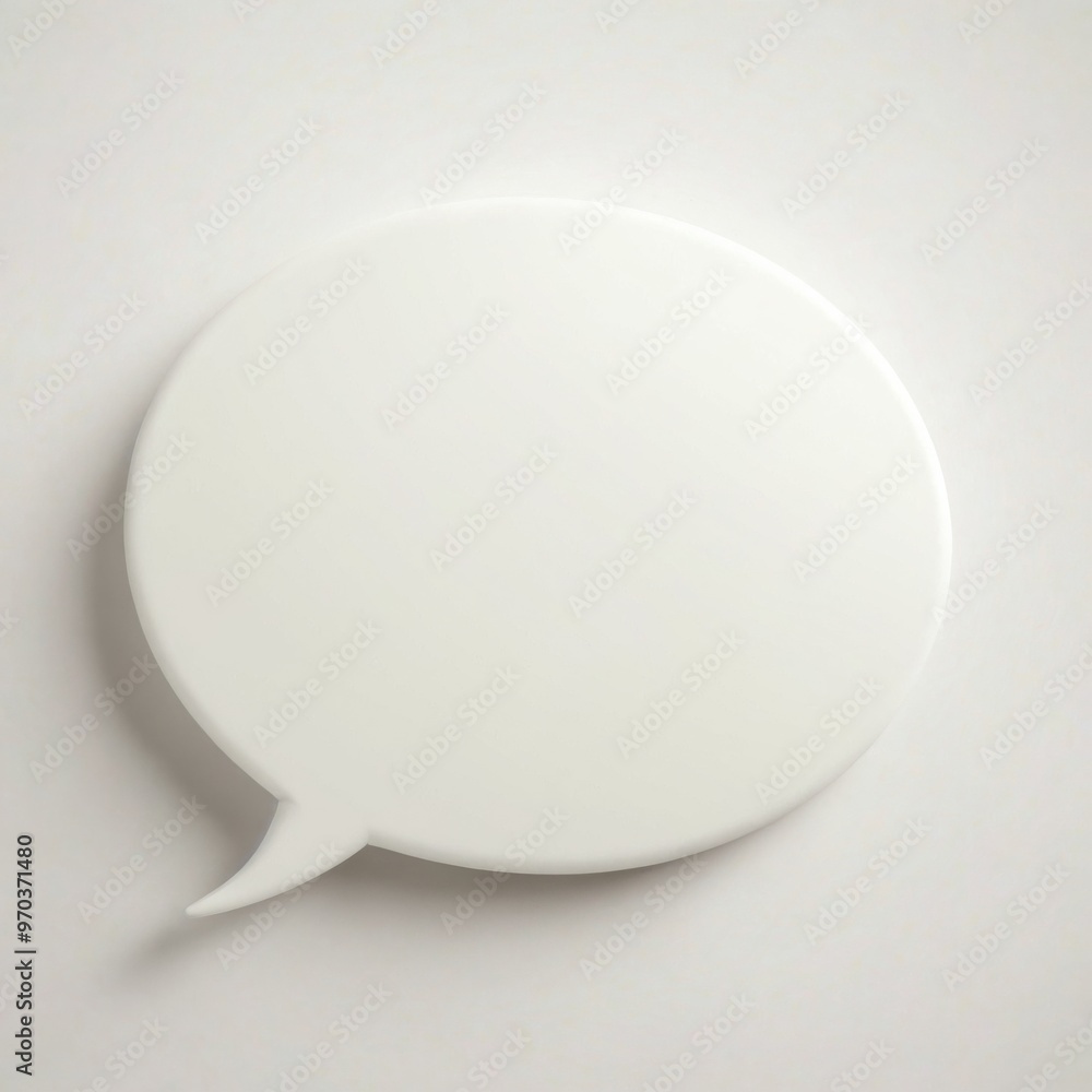Round white speech bubble It appears to be 3d speech bubble Round white speech bubble It appears to be 3d speech bubble