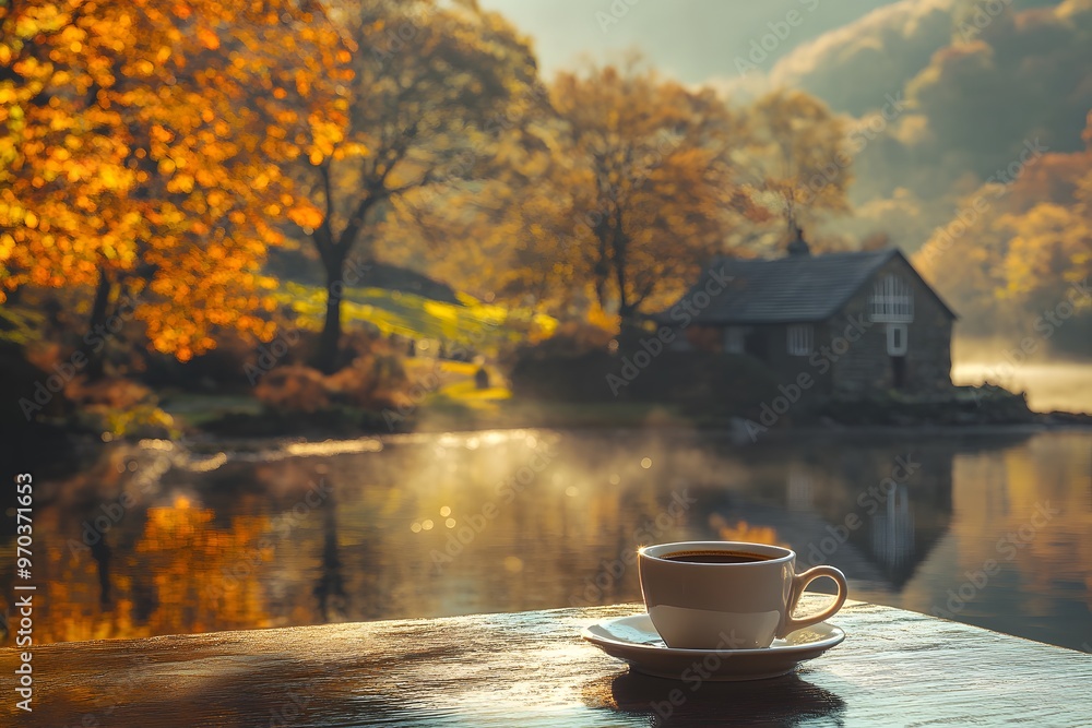 Autumn Coffee Break by the Lake Autumn Coffee Break by the Lake