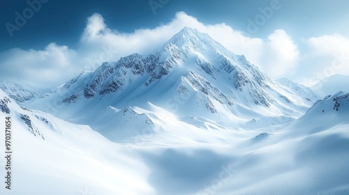 Snow-Capped Mountain Peak