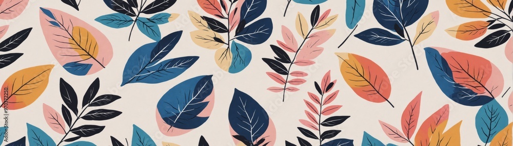 Obraz premium Seamless pattern white background It features variety colorful S