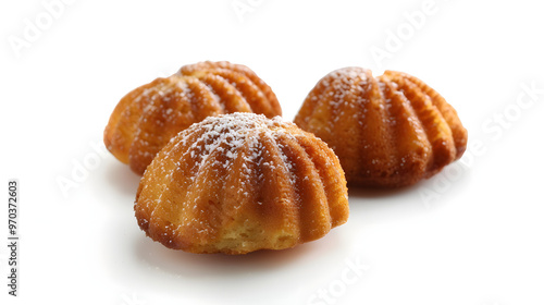 madeleine cake isolated on white