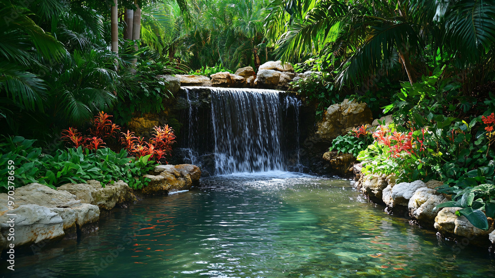 Naklejka premium waterfall in the forest