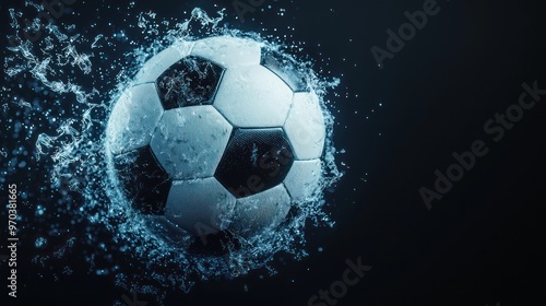 Blazing Soccer Ball in Hyper-realistic Cinematic Scene