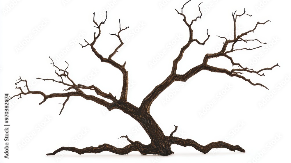 Isolated Dry Branch Tree on White Background Isolated Dry Branch Tree on White Background