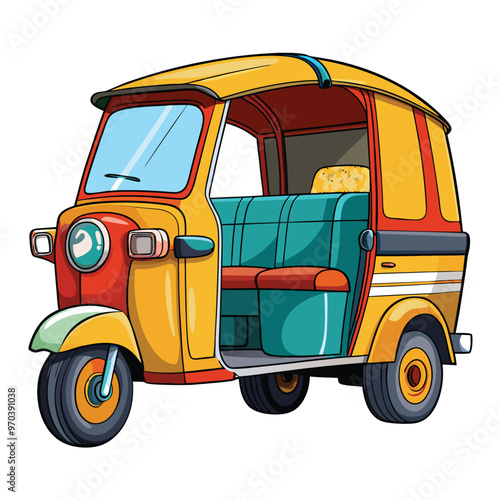 Taxi vector illustration isolated on a white background